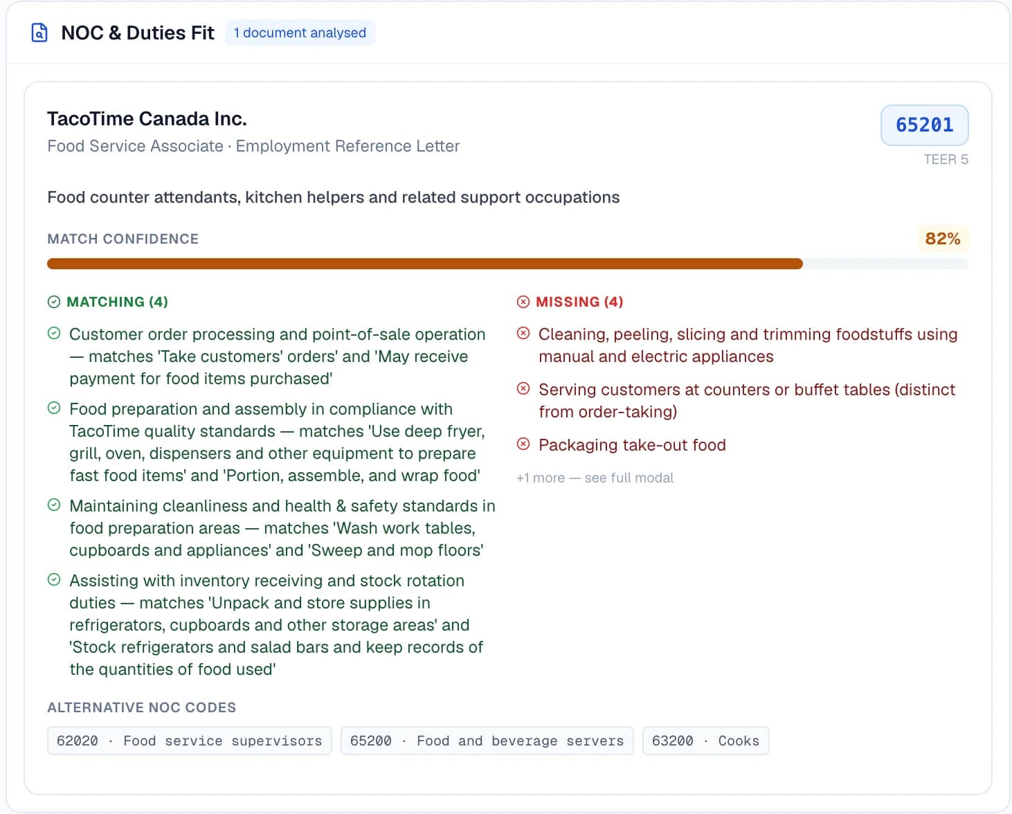 Review-ready employer letters screenshot